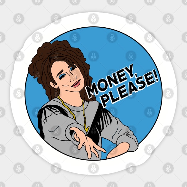 Money Please Mona Lisa Funny Sticker by PeakedNThe90s